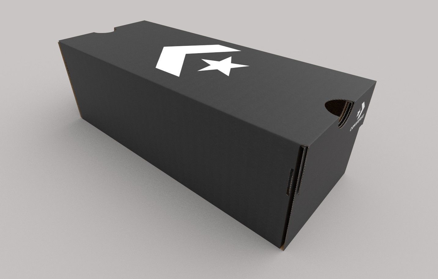 Converse cardboard shoe box Low-poly 3D model_5