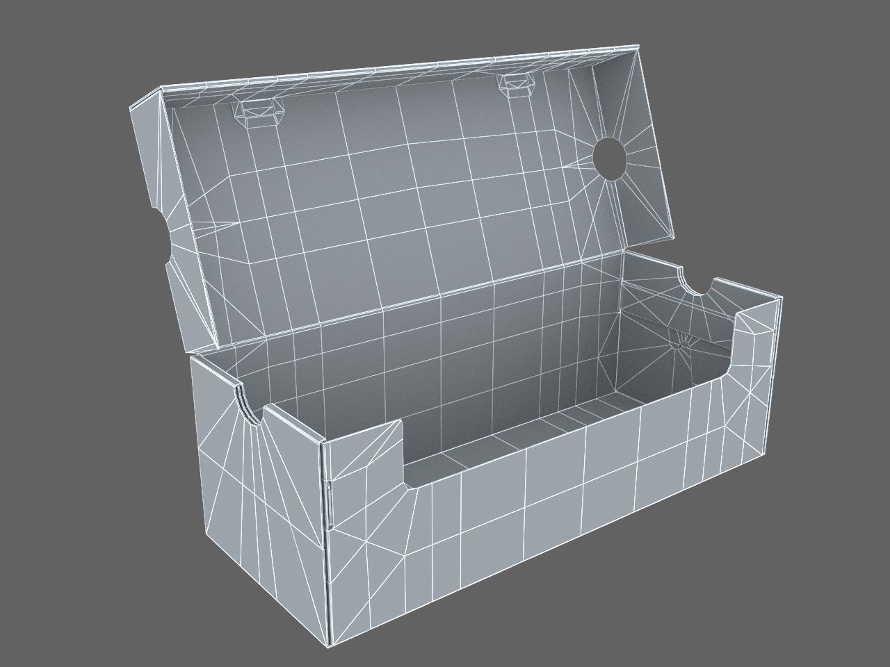 Converse cardboard shoe box Low-poly 3D model_12