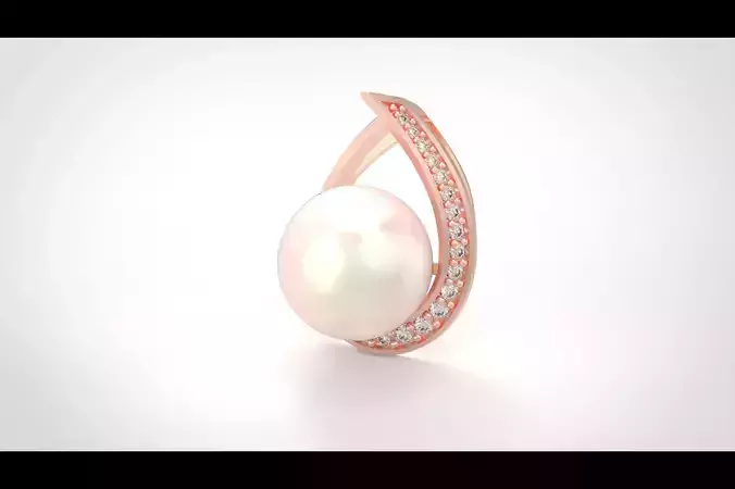 Model 305 Pearl Diamond Pendant 