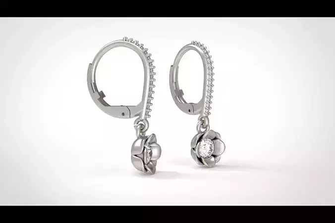 Model 309 Flower Diamond Earring 