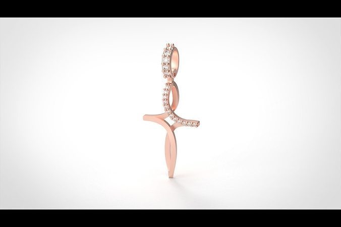 Model 310 Cross Diamond Pendant  3D print model