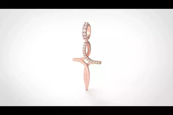 Model 310 Cross Diamond Pendant  3D print model