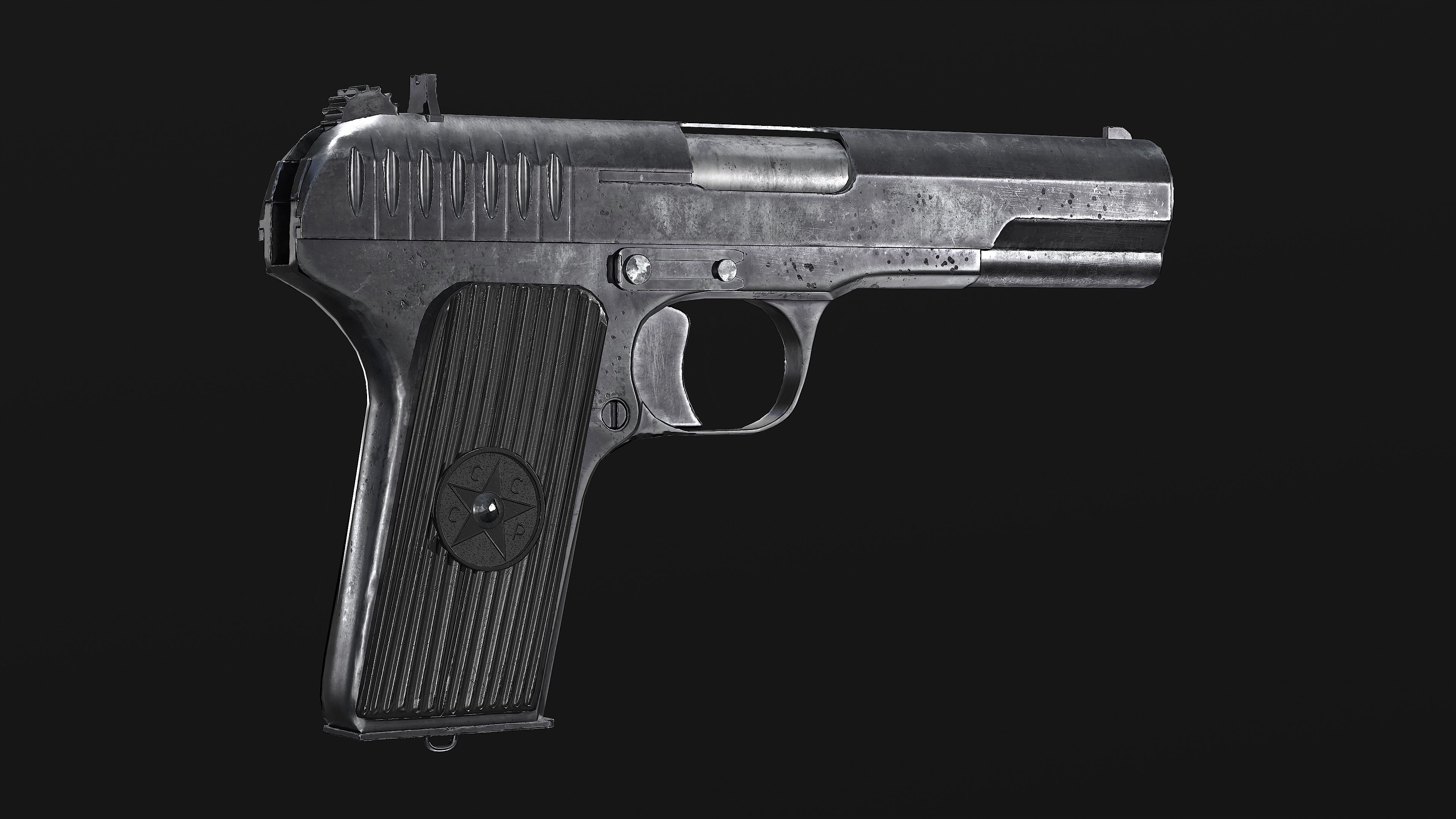 TT-33 pistol magazine Low-poly 3D model_3