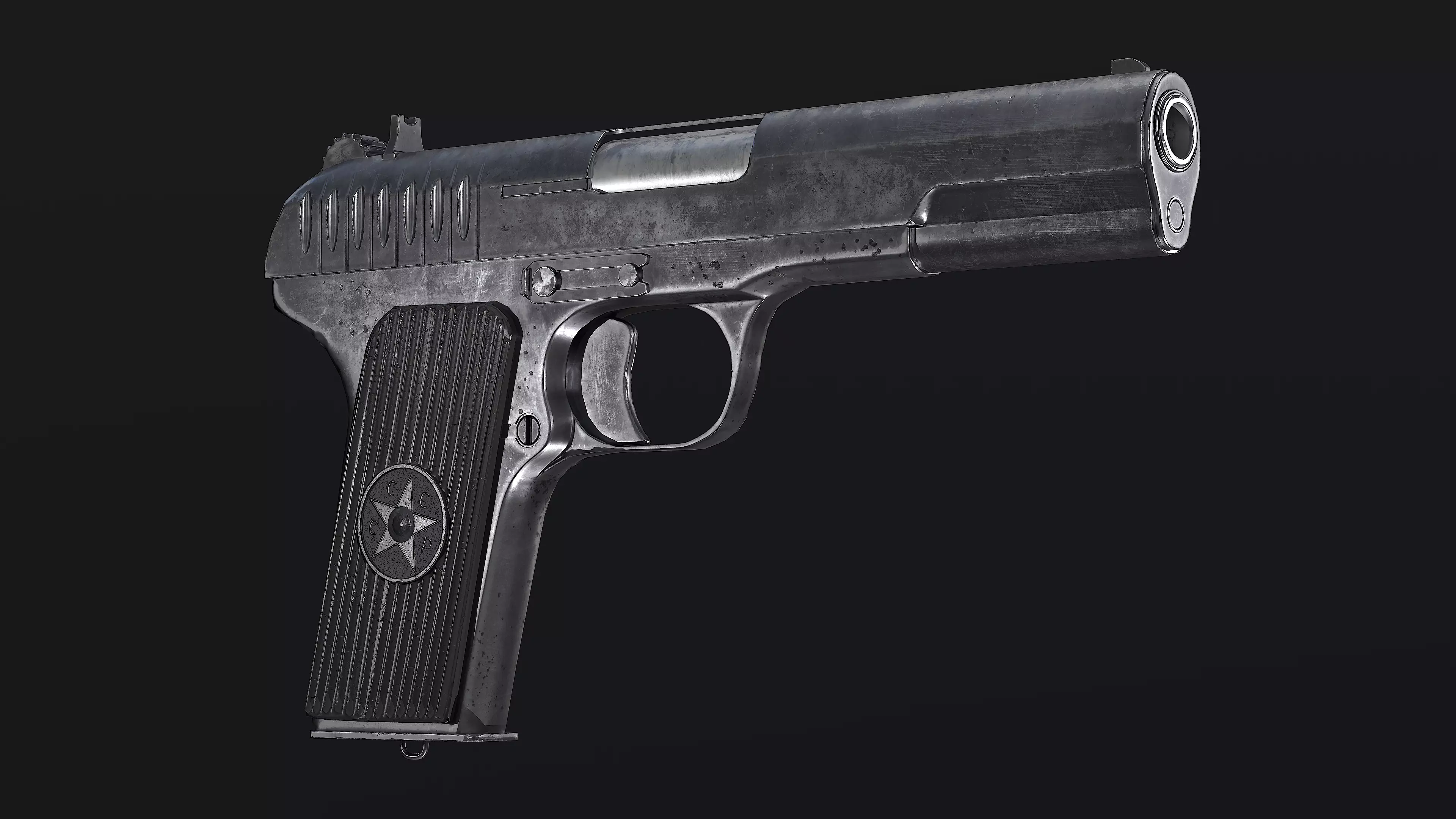 TT-33 pistol magazine Low-poly 3D model_0