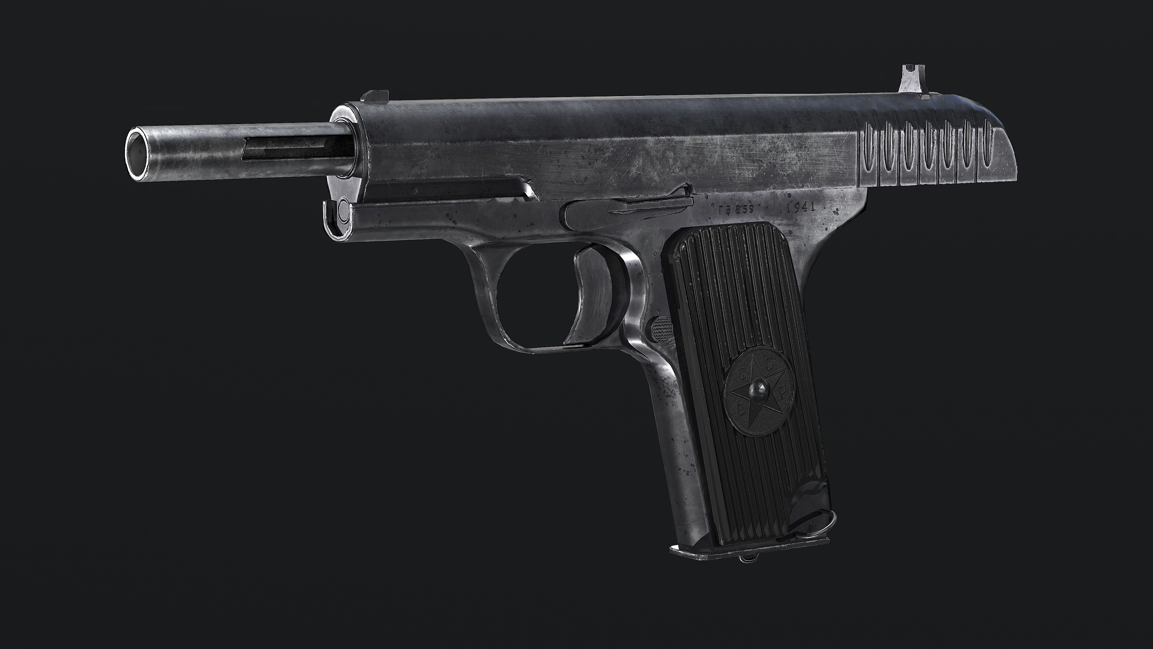 TT-33 pistol magazine Low-poly 3D model_4