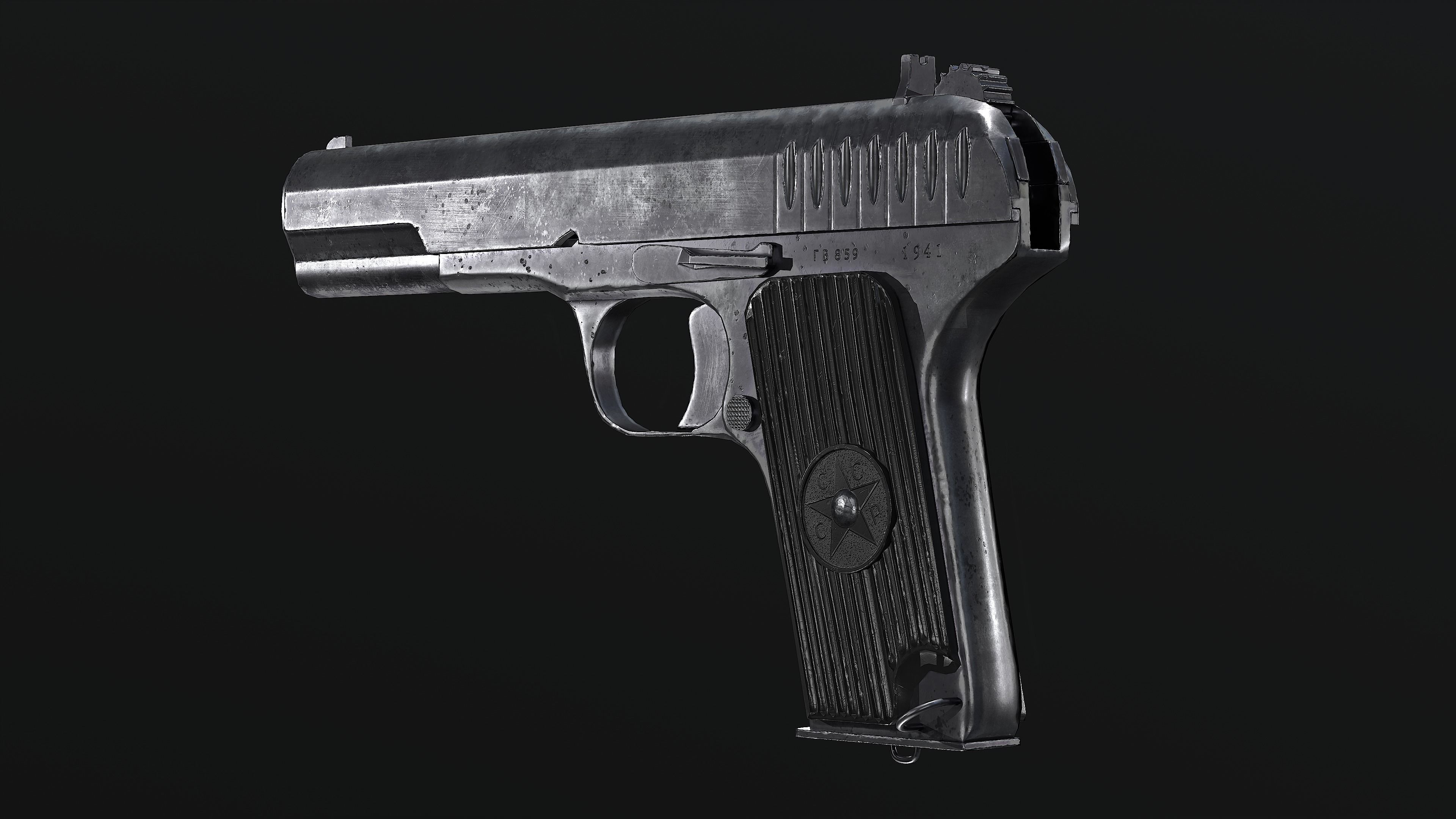 TT-33 pistol magazine Low-poly 3D model_2