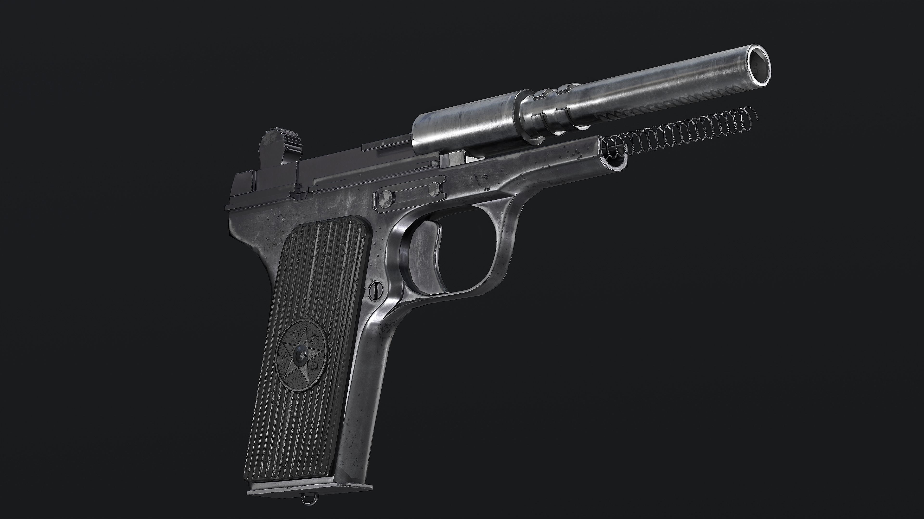 TT-33 pistol magazine Low-poly 3D model_9