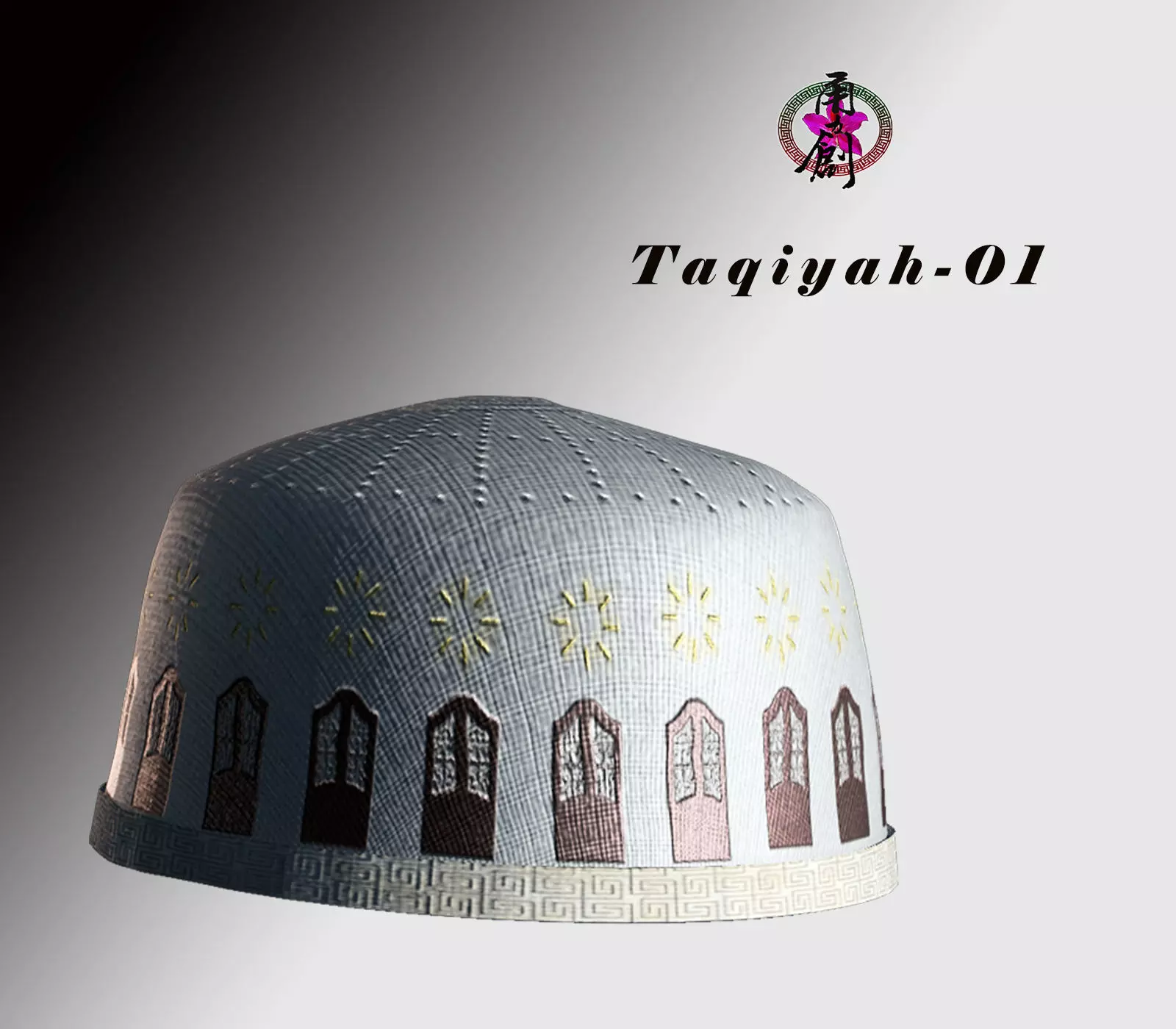 Taqiyah-01 mosque with dome Low-poly 3D model_0