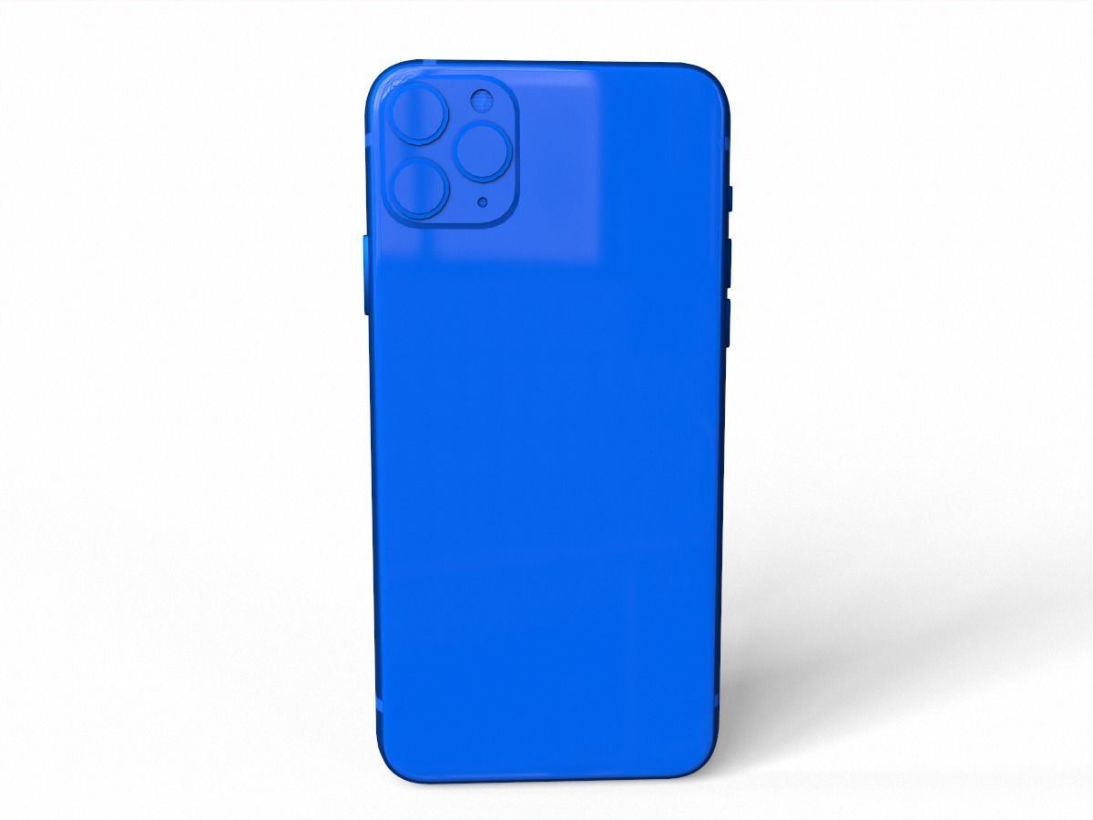 2020 Apple Iphone 11 pro max Low-poly 3D model_10
