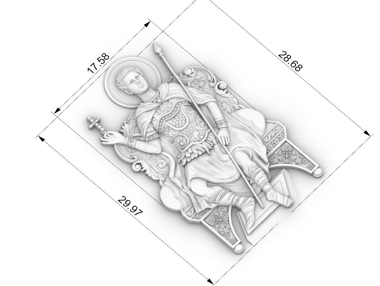 Agios Nikolaos in Vounenois  Relief 3D print model 3D print model_3