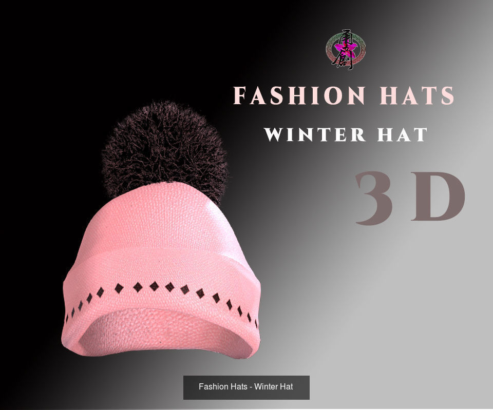 Fashion Hats World 3D Model Collection_3