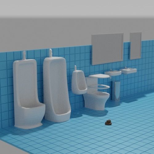 Toilet Diorama PACK 5m-1 3D print model_1