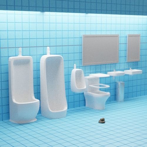 Toilet Diorama PACK 5m-1 3D print model_4