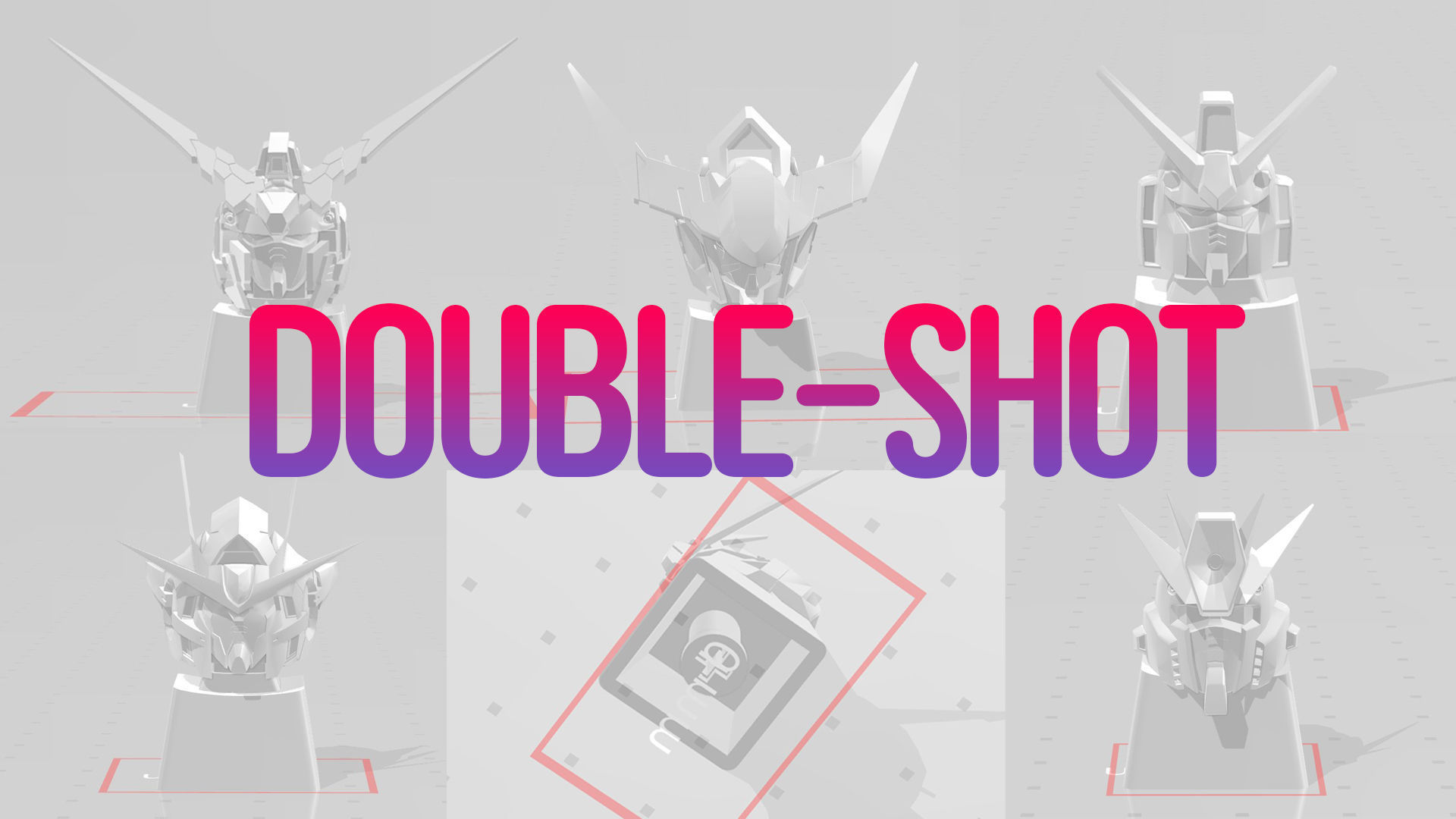 3D Printed KEYCAP 6 in 1 GUNDAM 3D print model_3