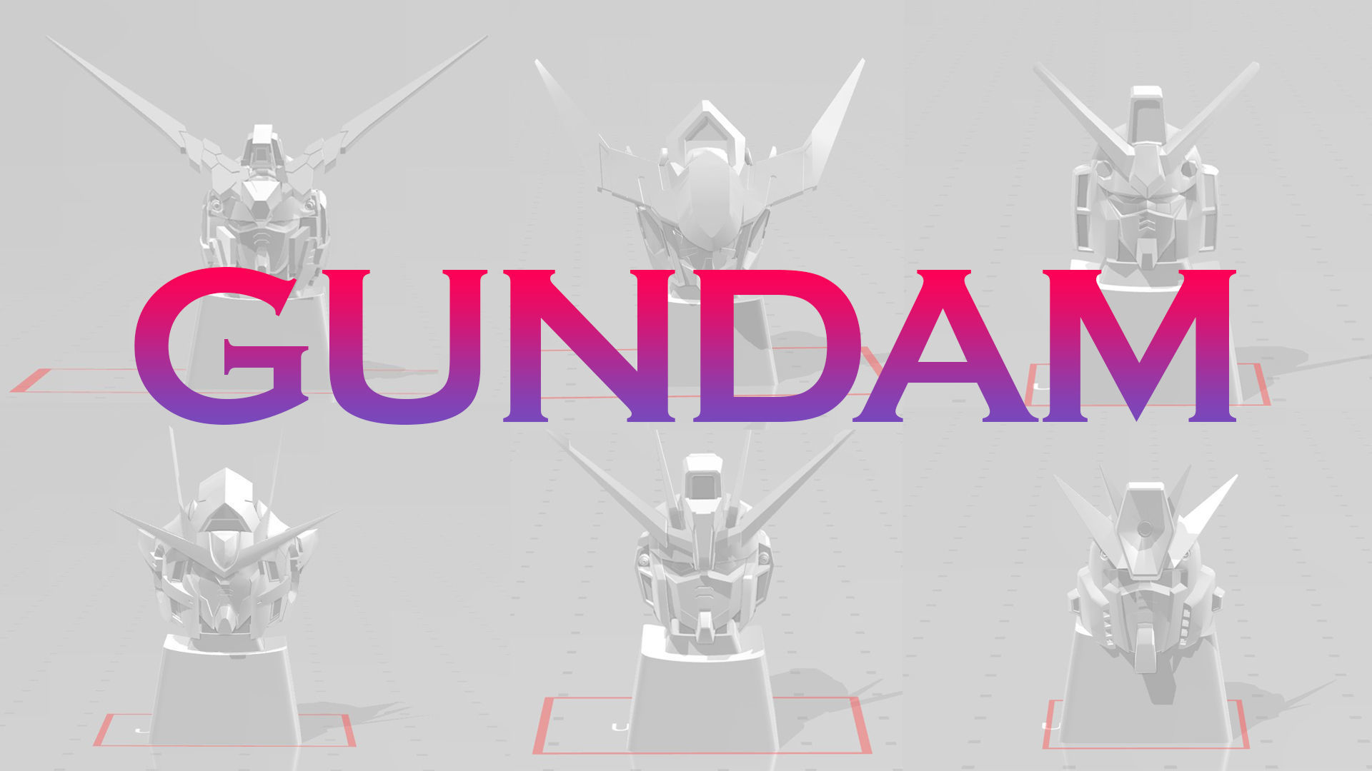 3D Printed KEYCAP 6 in 1 GUNDAM 3D print model_2