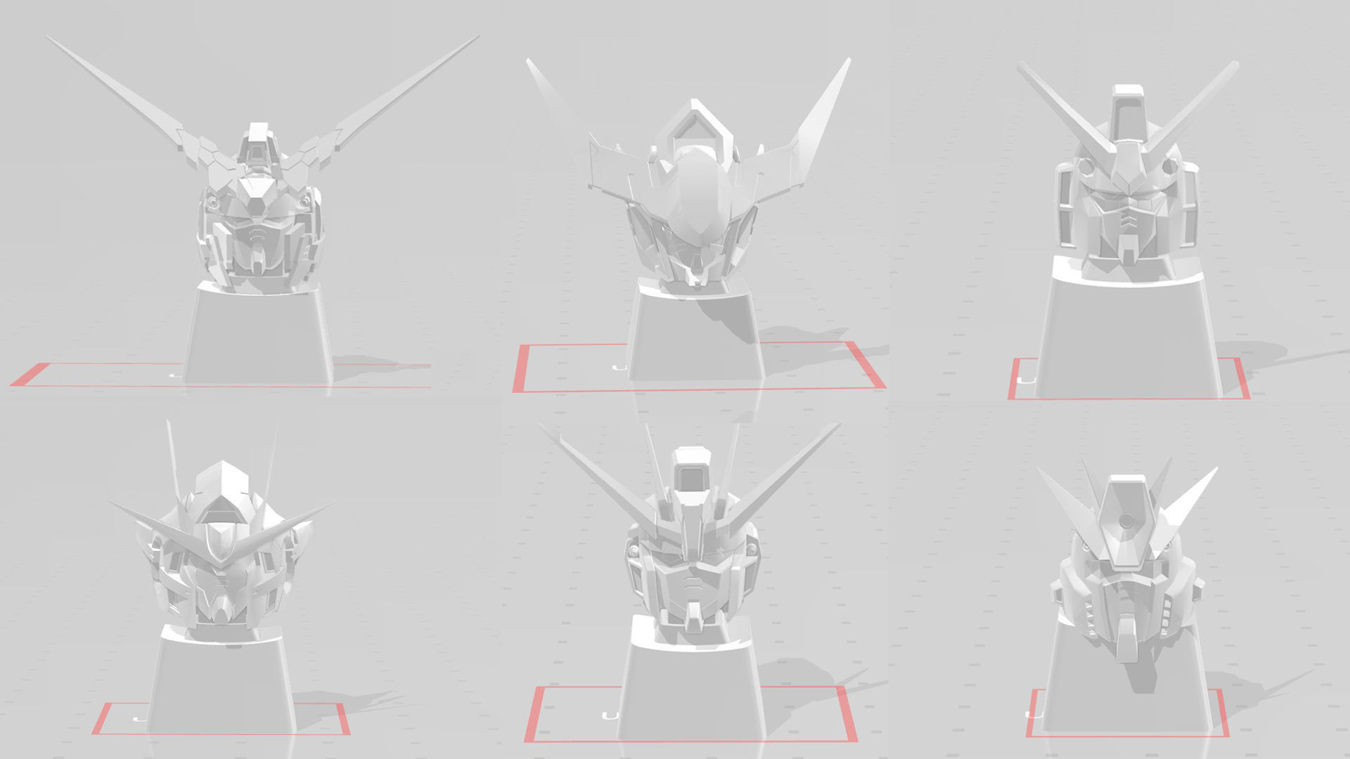 3D Printed KEYCAP 6 in 1 GUNDAM 3D print model_5