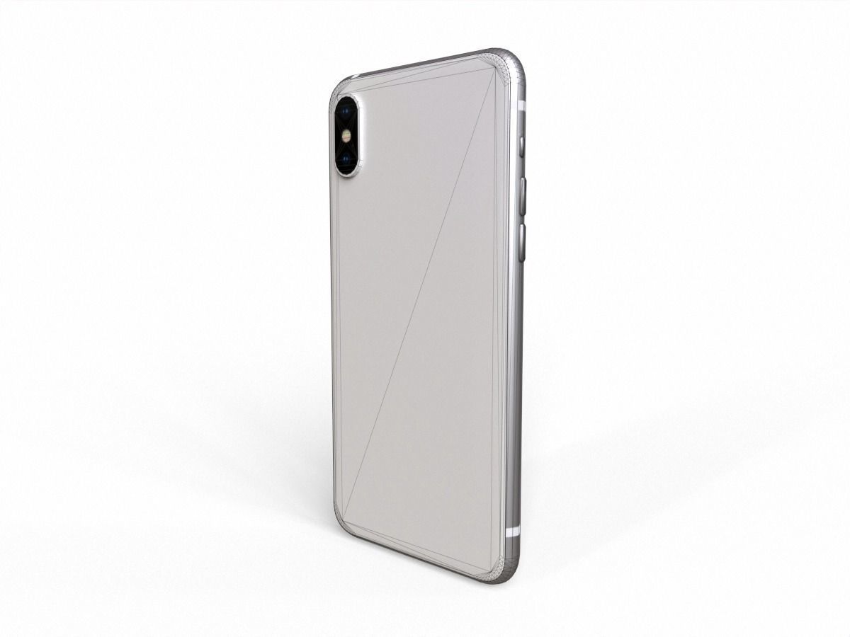 2018 iphone x pro Low-poly 3D model_9
