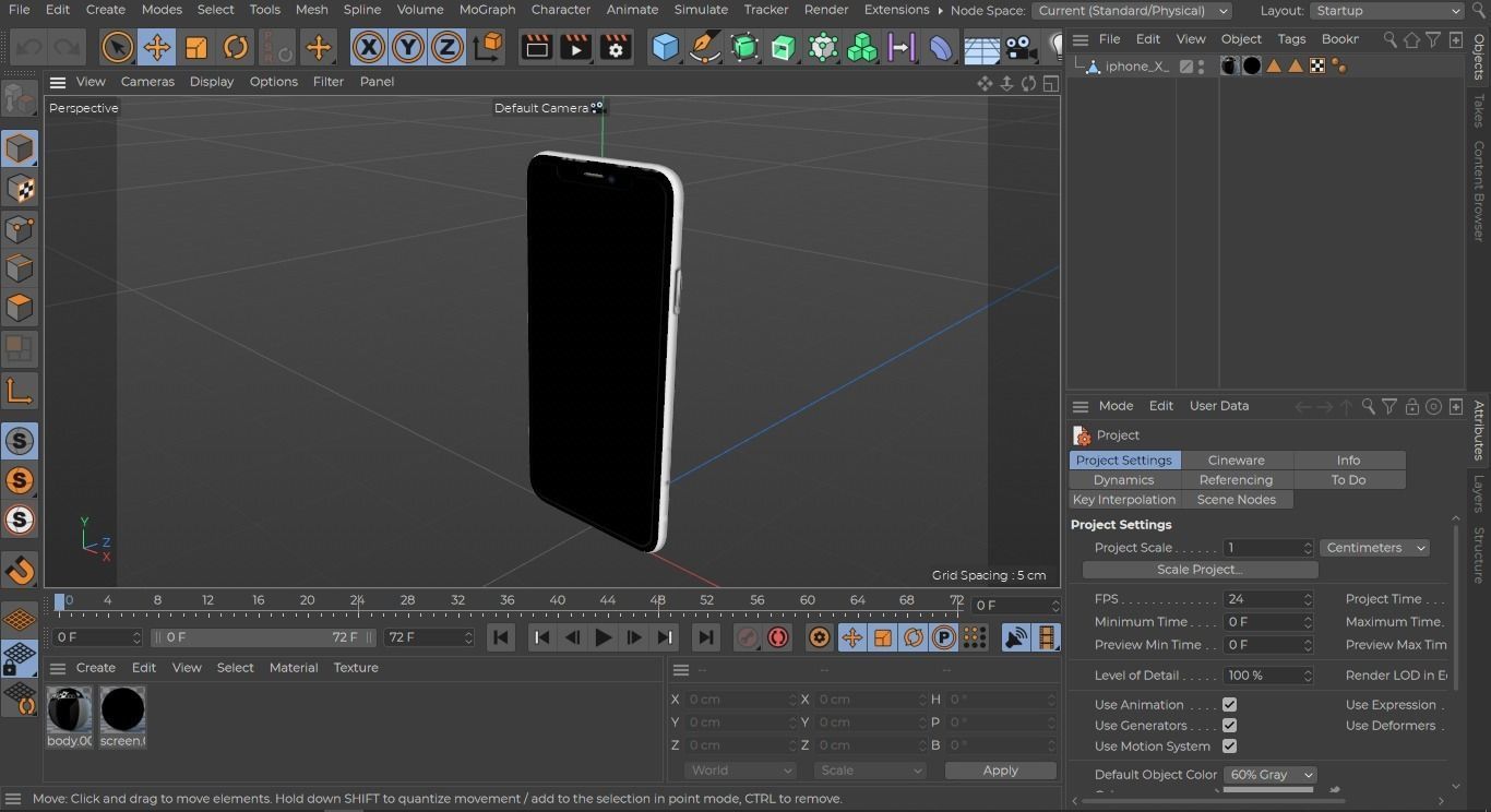 2018 iphone x pro Low-poly 3D model_14
