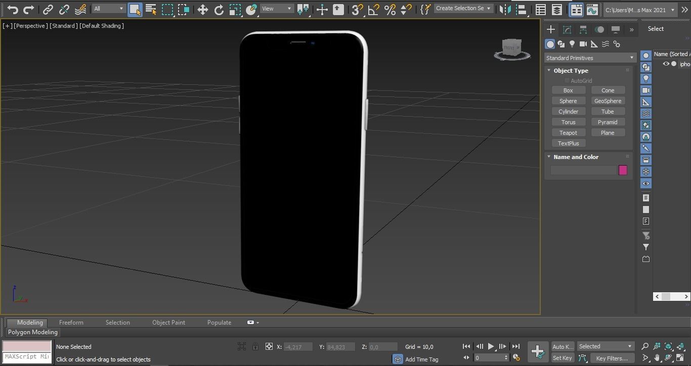 2018 iphone x pro Low-poly 3D model_15