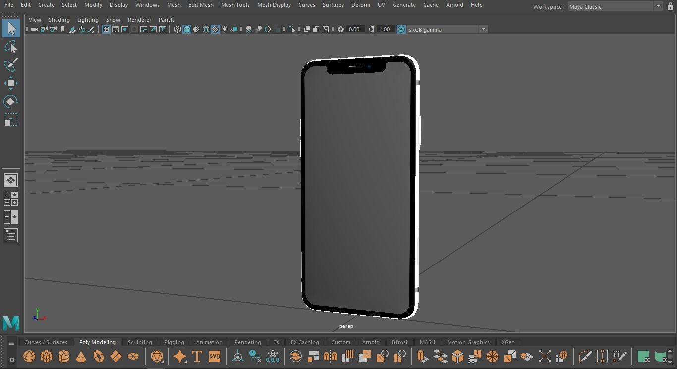 2018 iphone x pro Low-poly 3D model_16