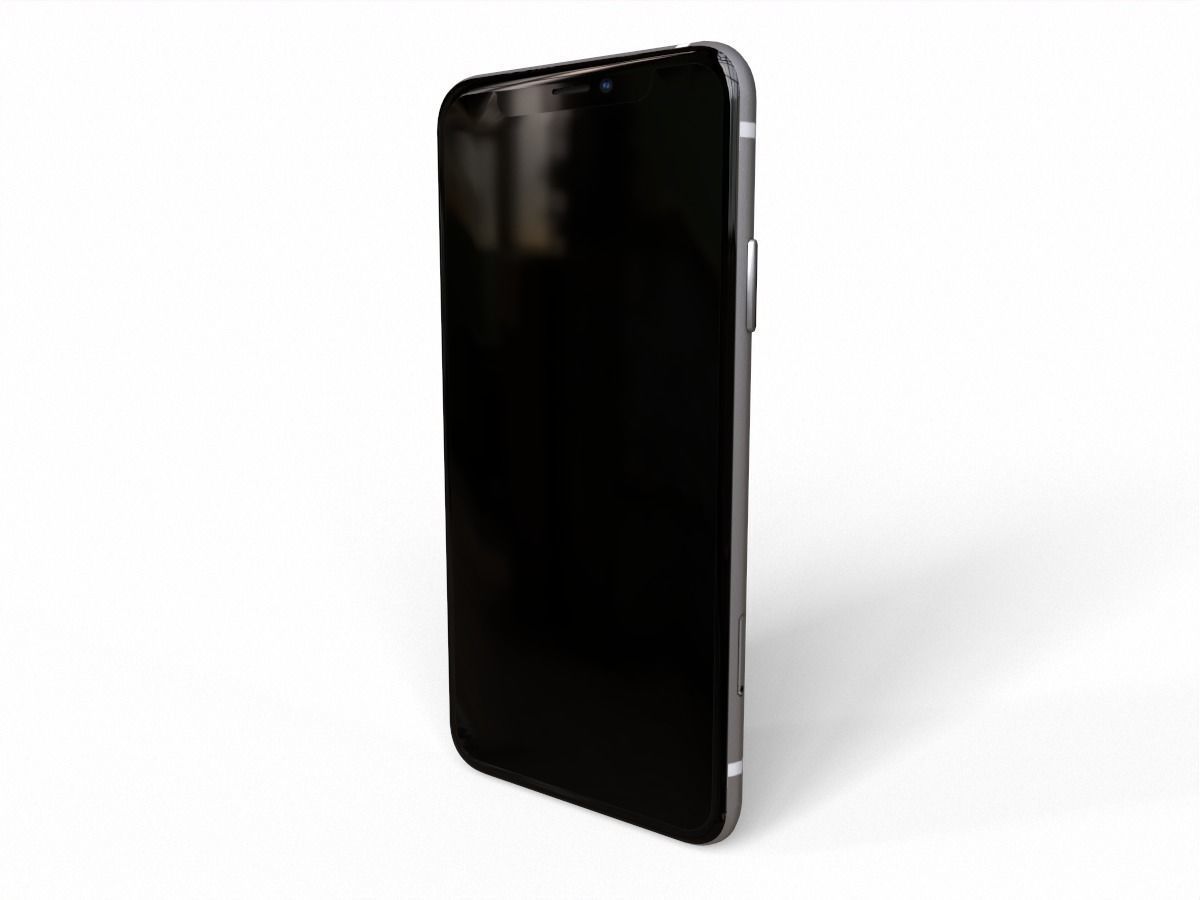 2018 iphone x pro Low-poly 3D model_1
