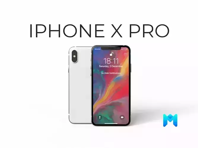 2018 iphone x pro  Low-poly 3D model
