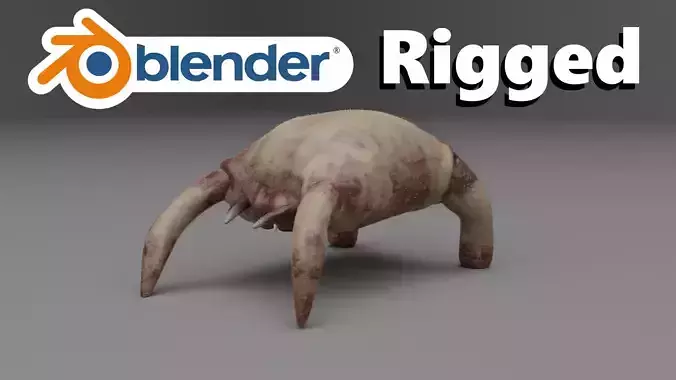 Half-Life Head Crab Free low-poly 3D model