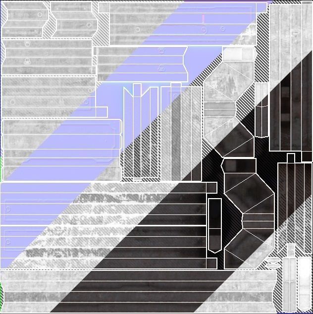 Modular Guardrail - sci fi architectural Low-poly 3D model_8