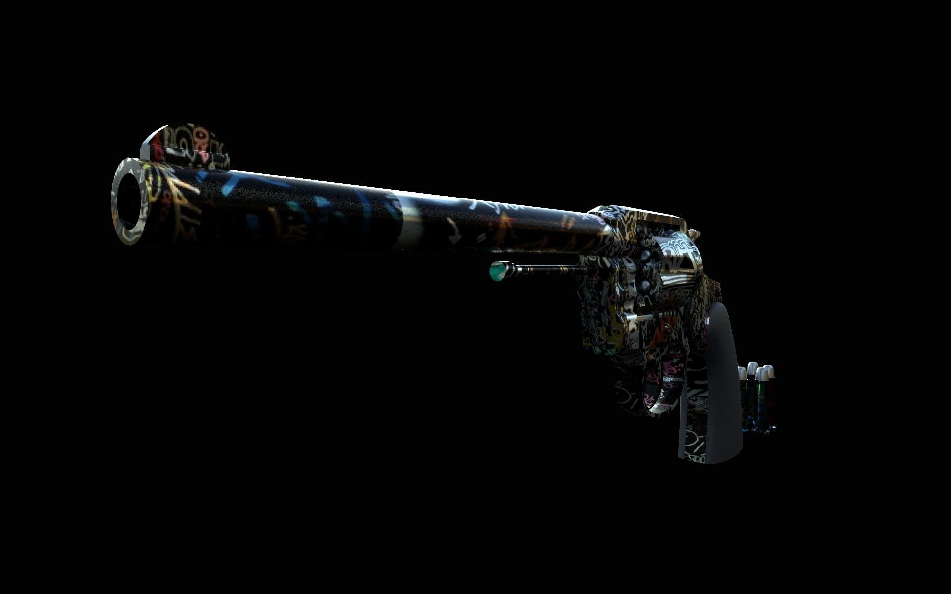 pistol western  Low-poly 3D model_3