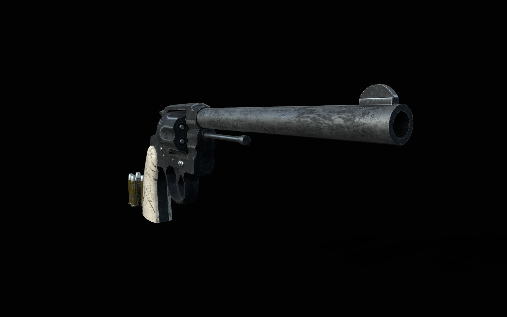 pistol western  Low-poly 3D model_15