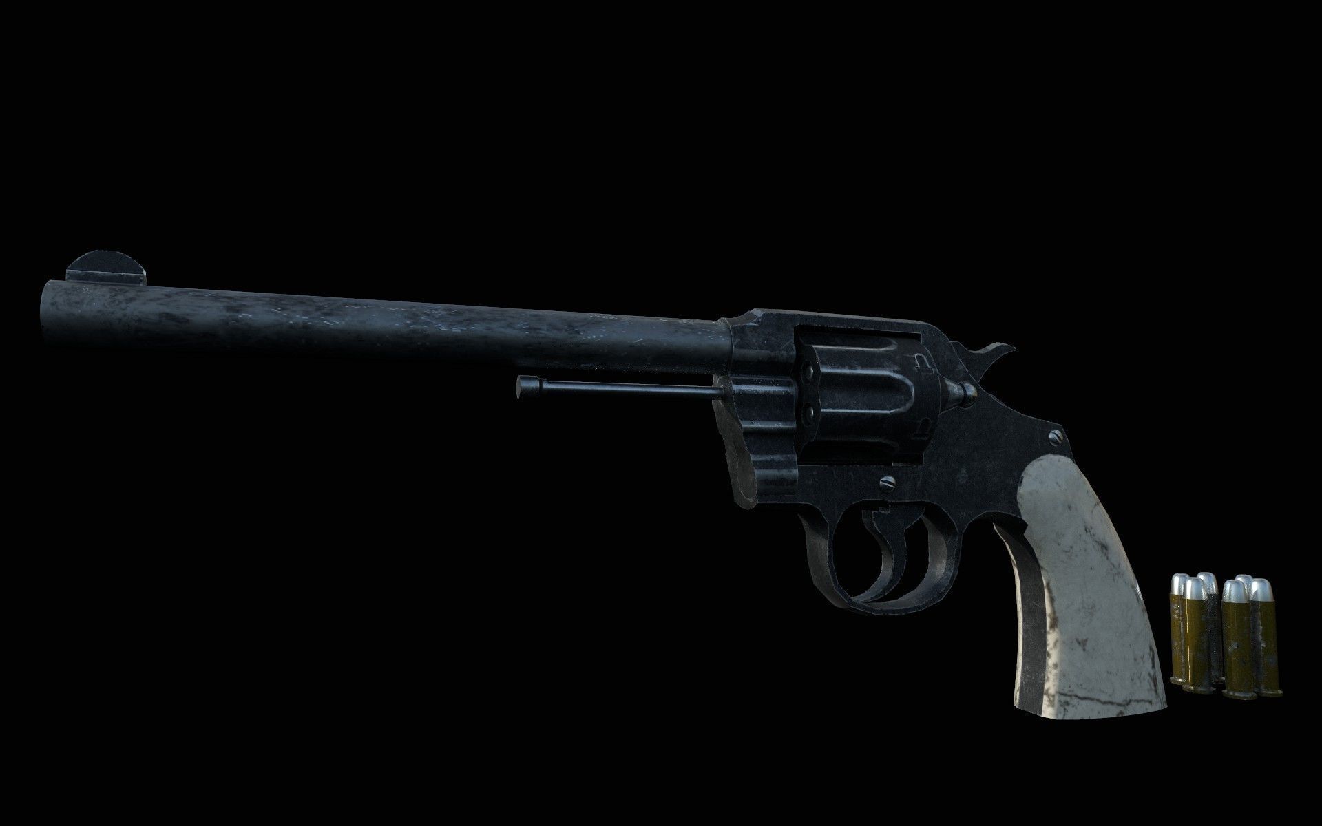 pistol western  Low-poly 3D model_18