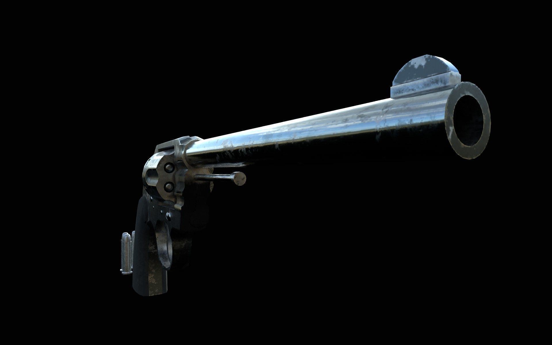 pistol western  Low-poly 3D model_6