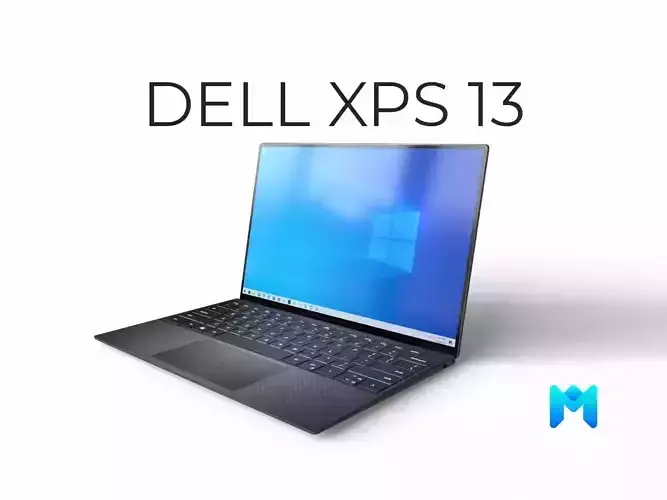 2021 dell xps 13 9700 Low-poly 3D model