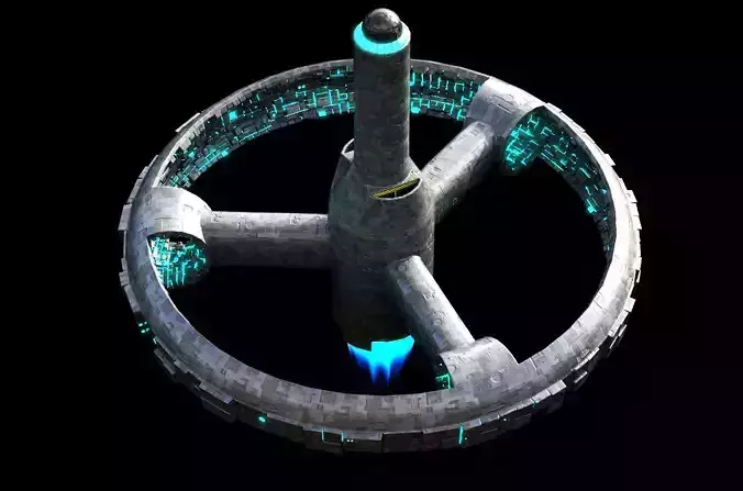 Space Station Lowpoly Game Ready PBR