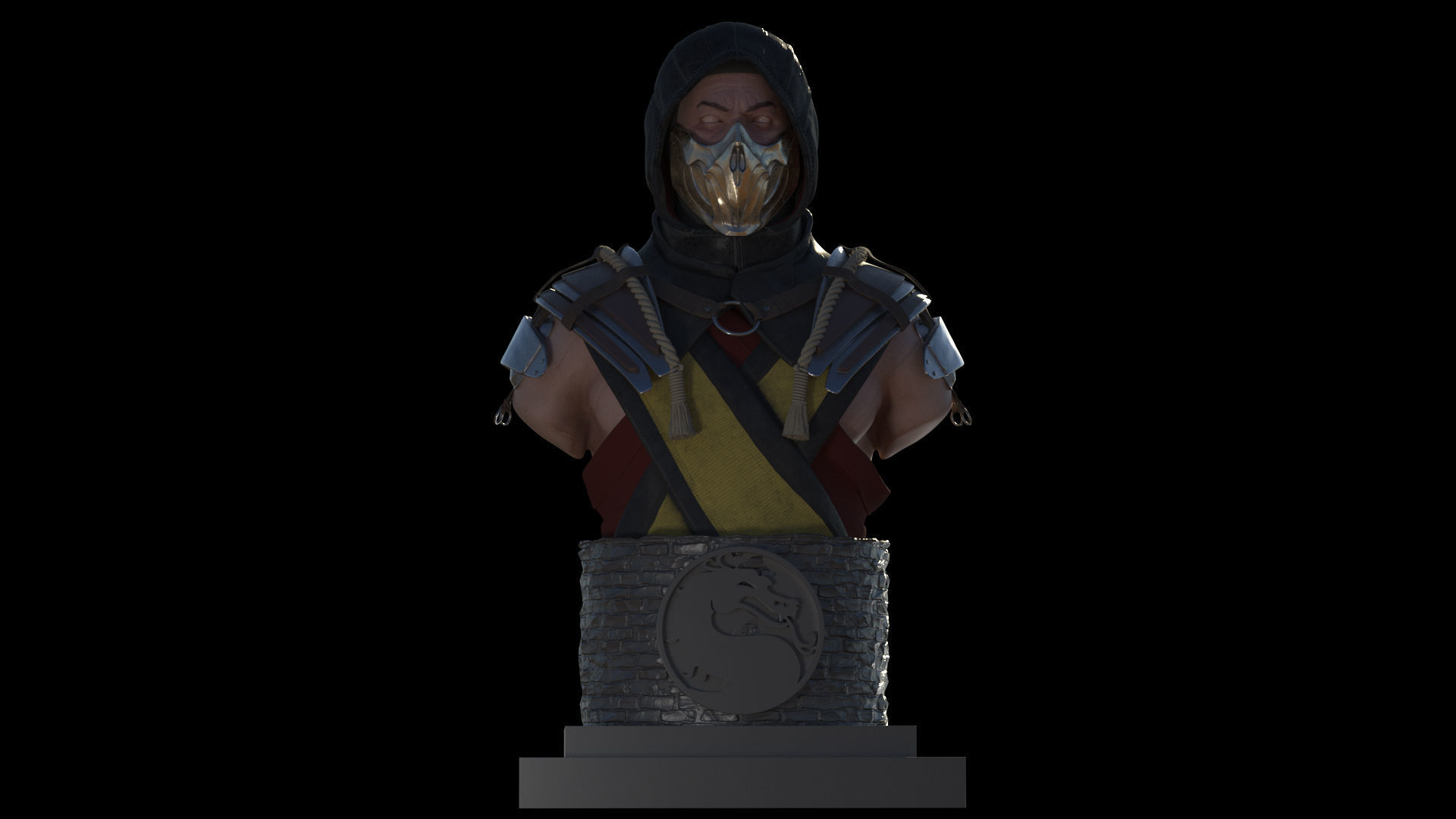 Scorpion Bust 3D print model_10