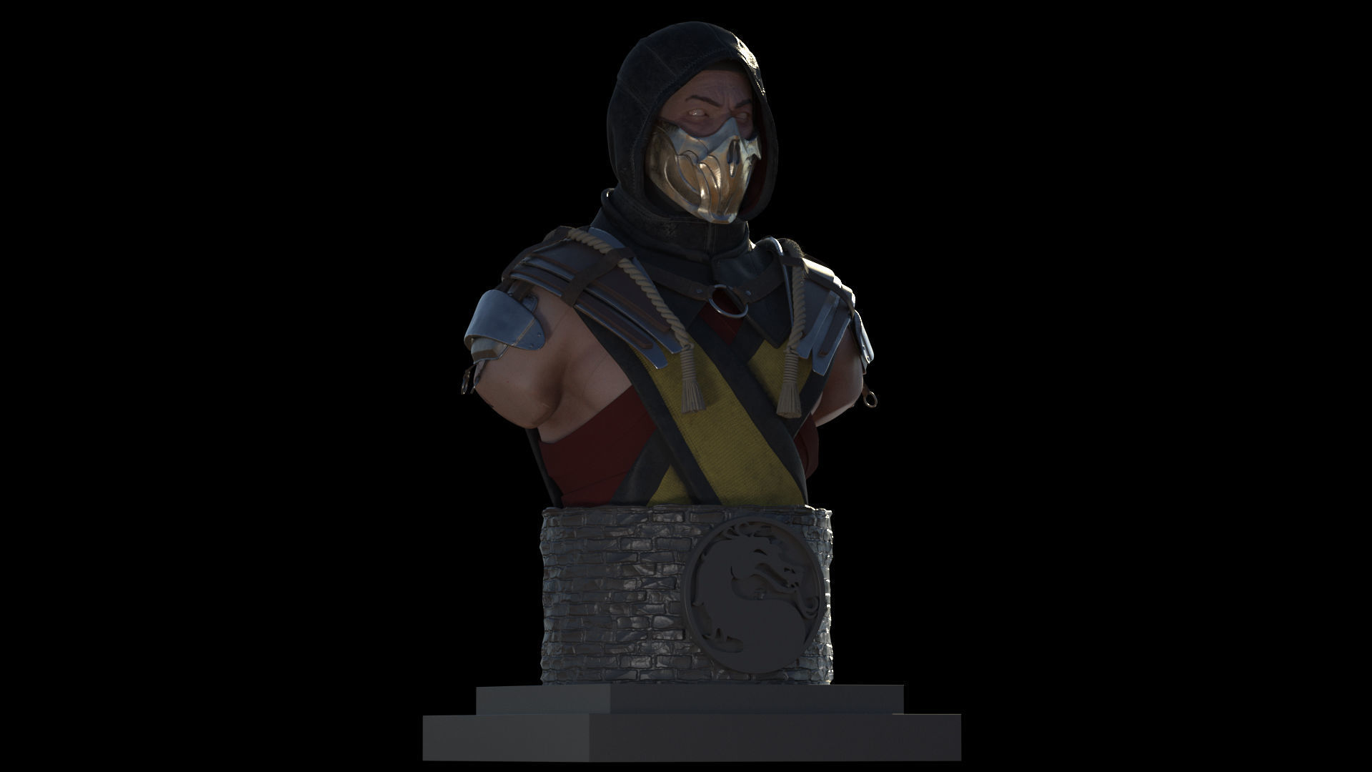 Scorpion Bust 3D print model_11
