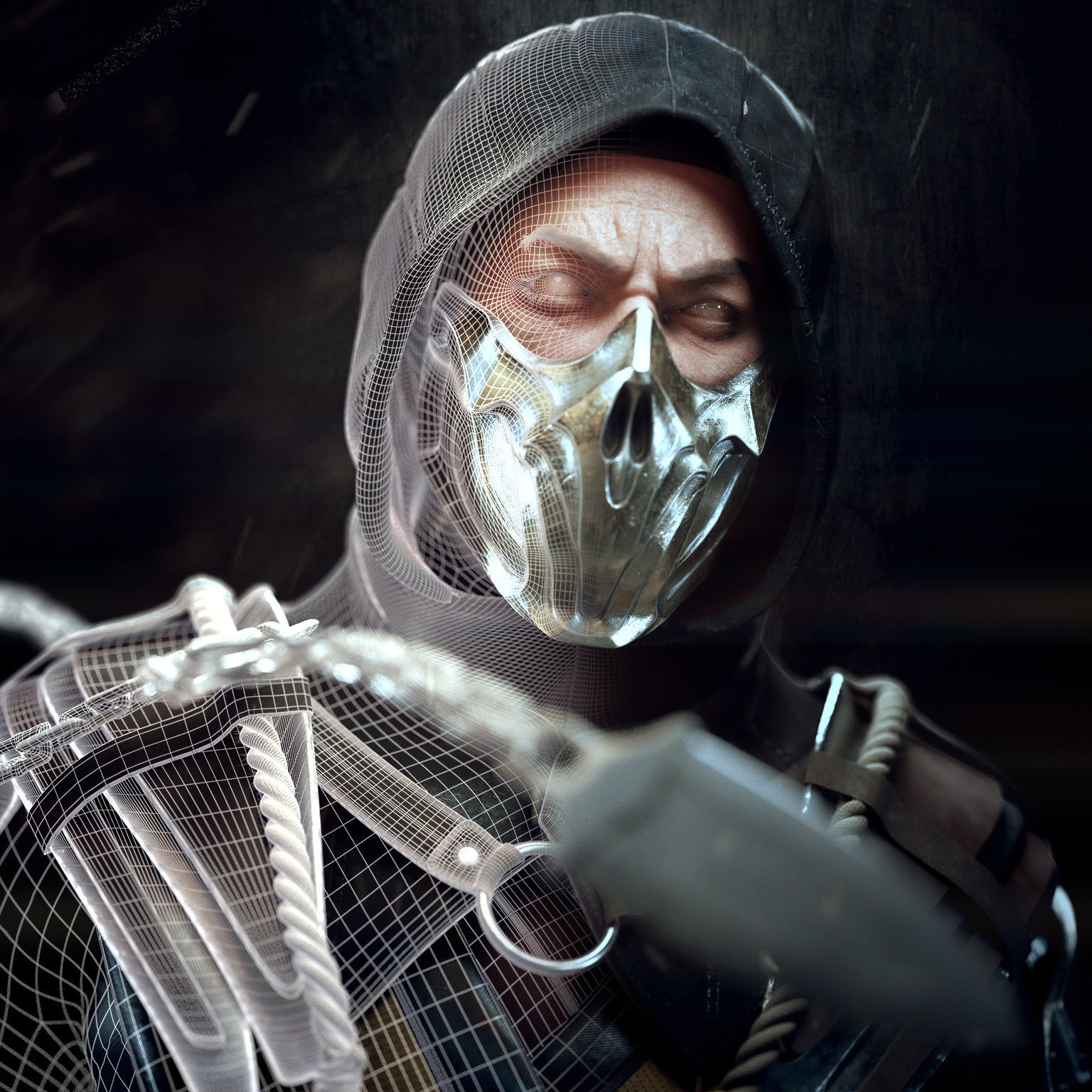 Scorpion Bust 3D print model_6