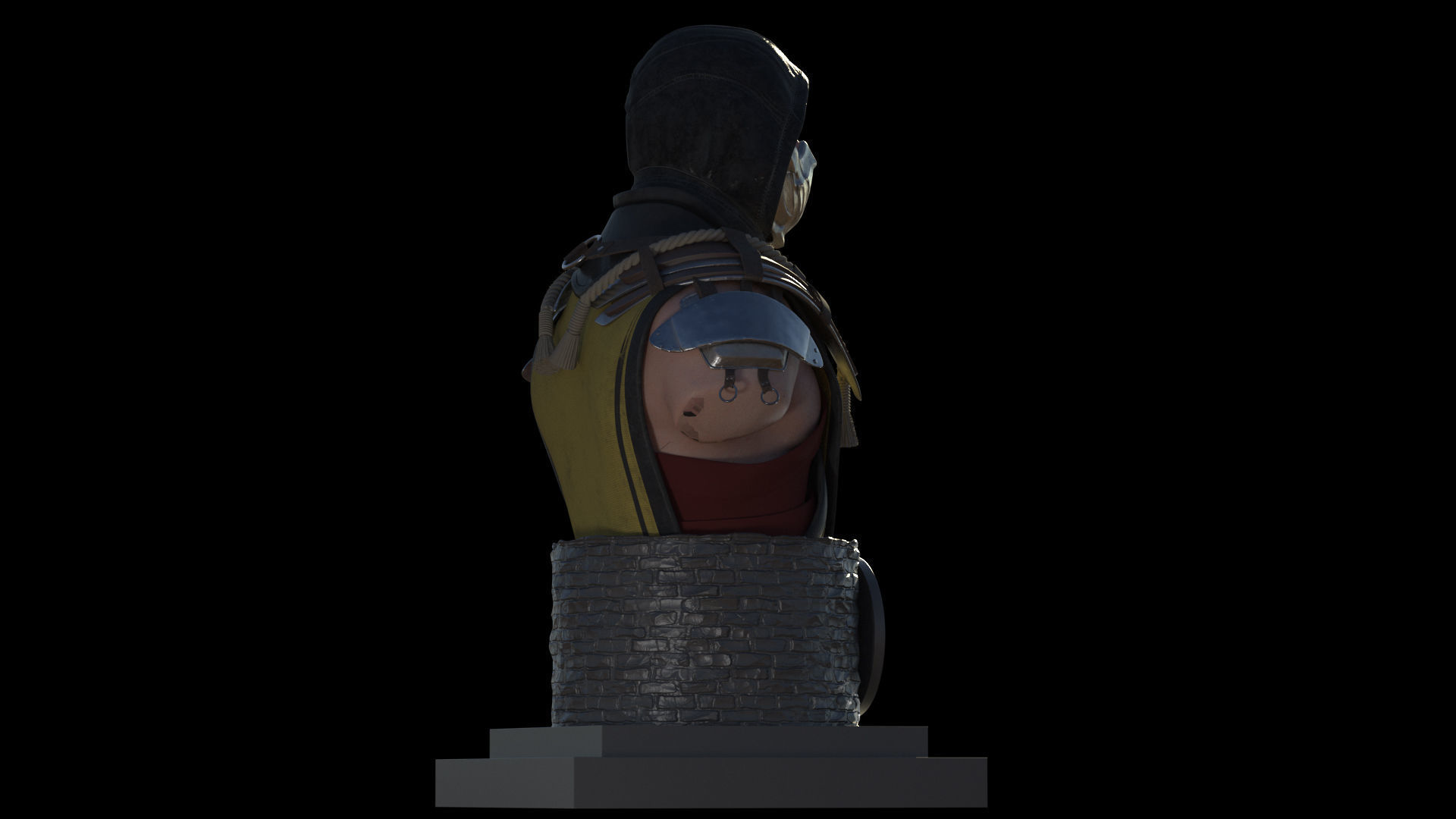 Scorpion Bust 3D print model_7