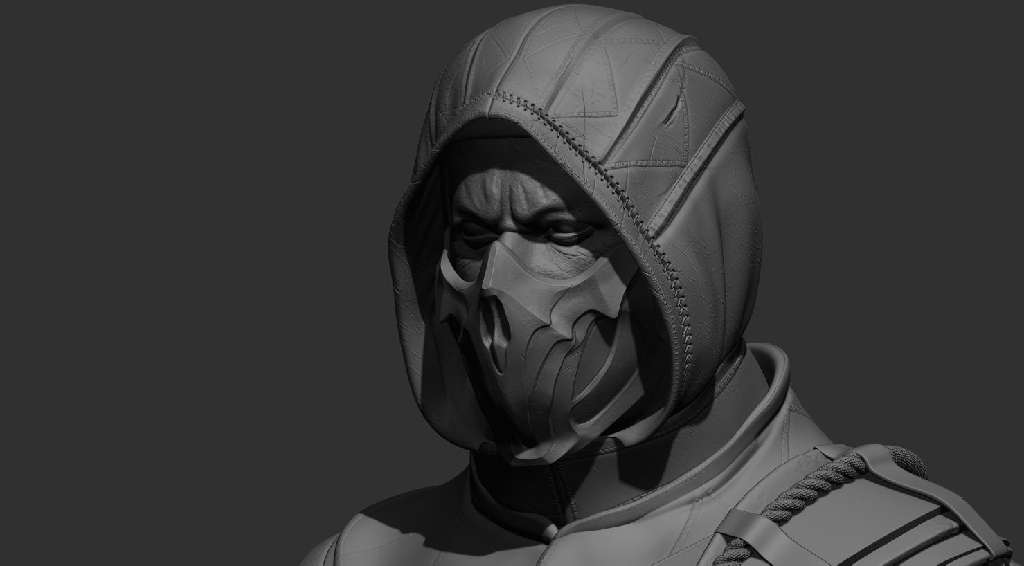 Scorpion Bust 3D print model_4