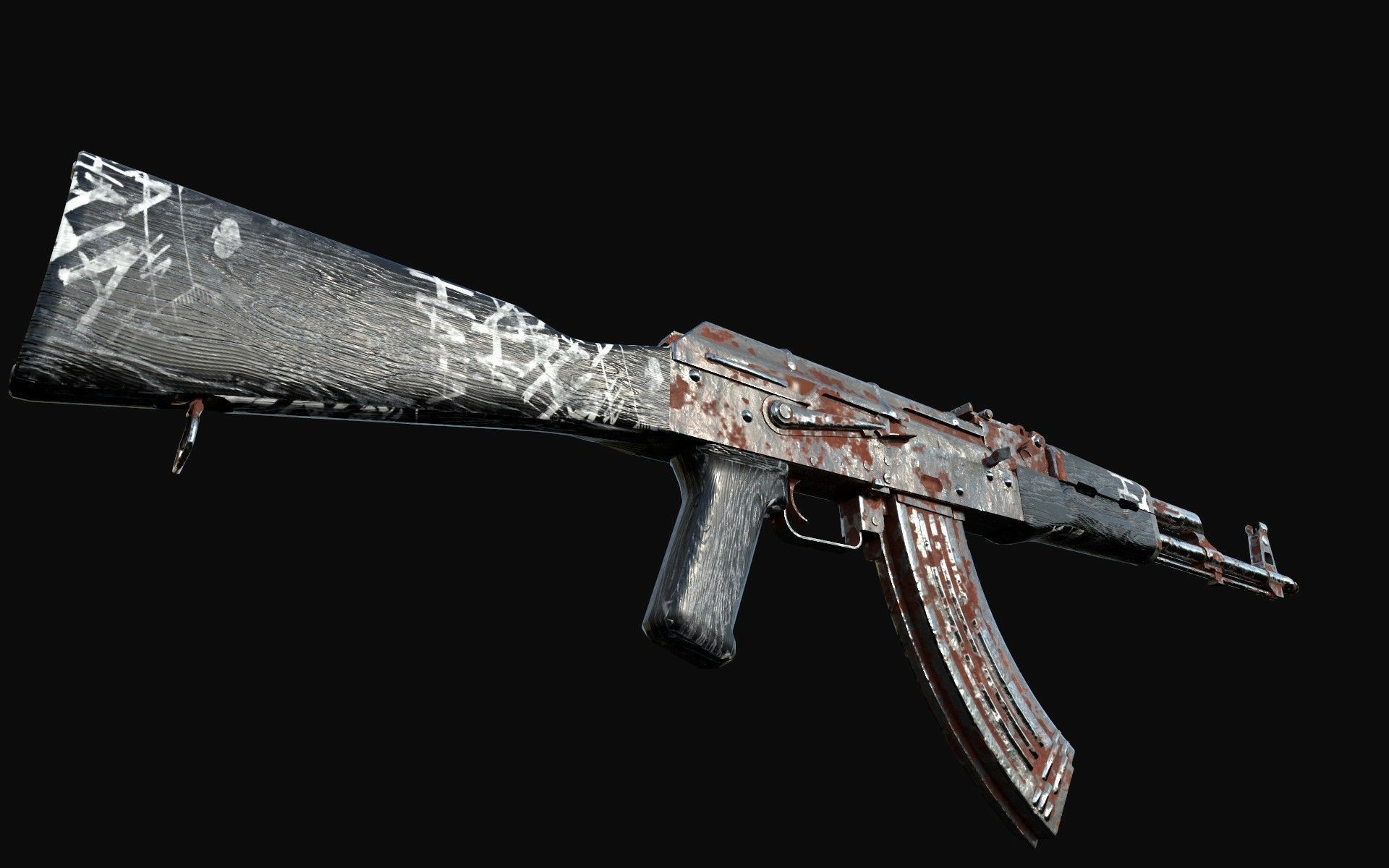 aka-47  four-types Low-poly 3D model_17