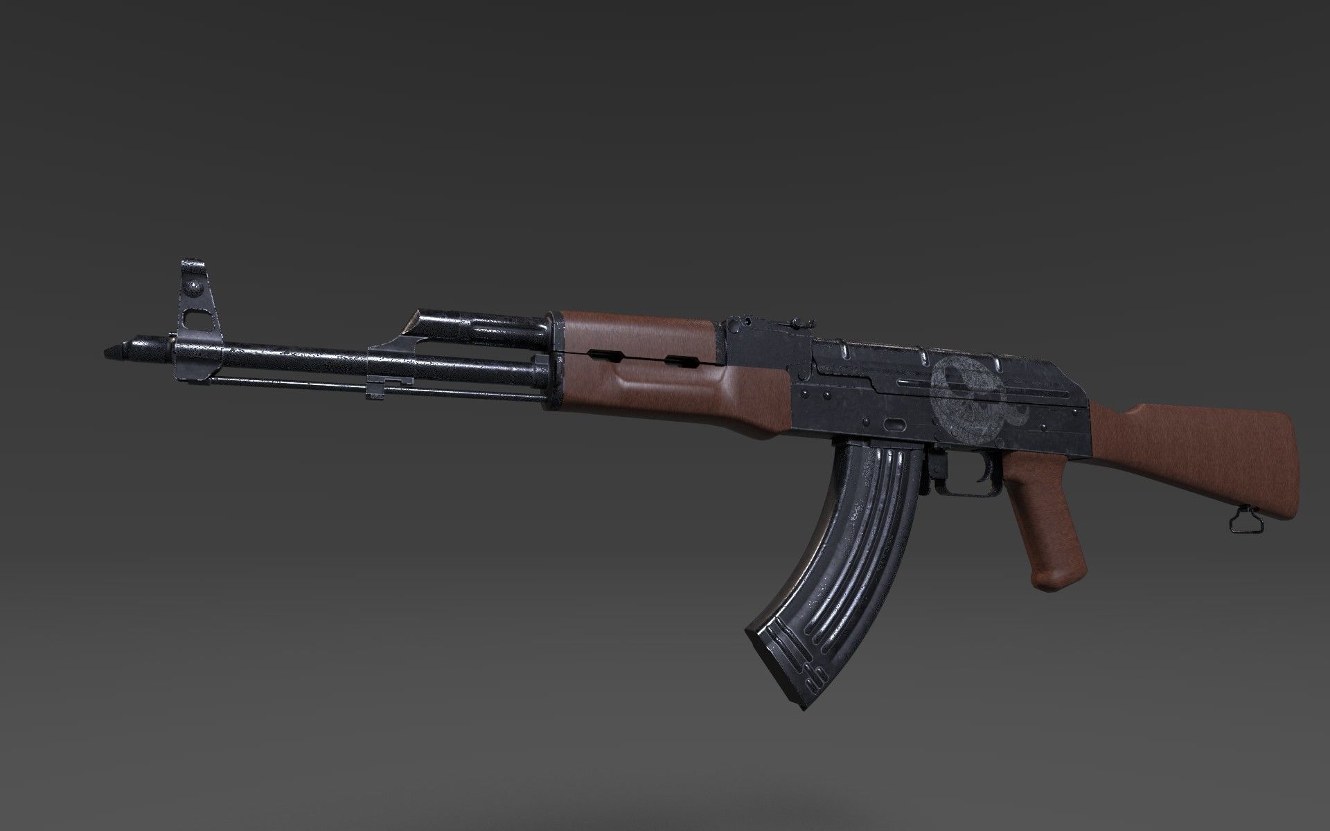 aka-47  four-types Low-poly 3D model_9