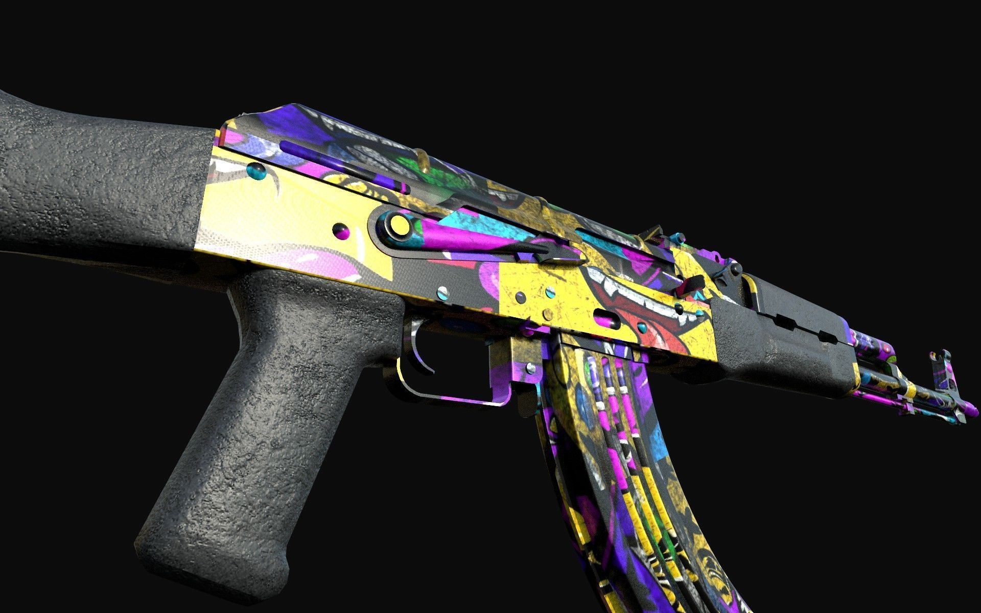 aka-47  four-types Low-poly 3D model_1