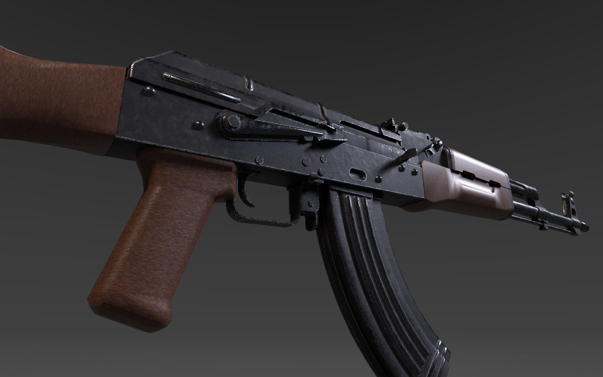 aka-47  four-types Low-poly 3D model_7