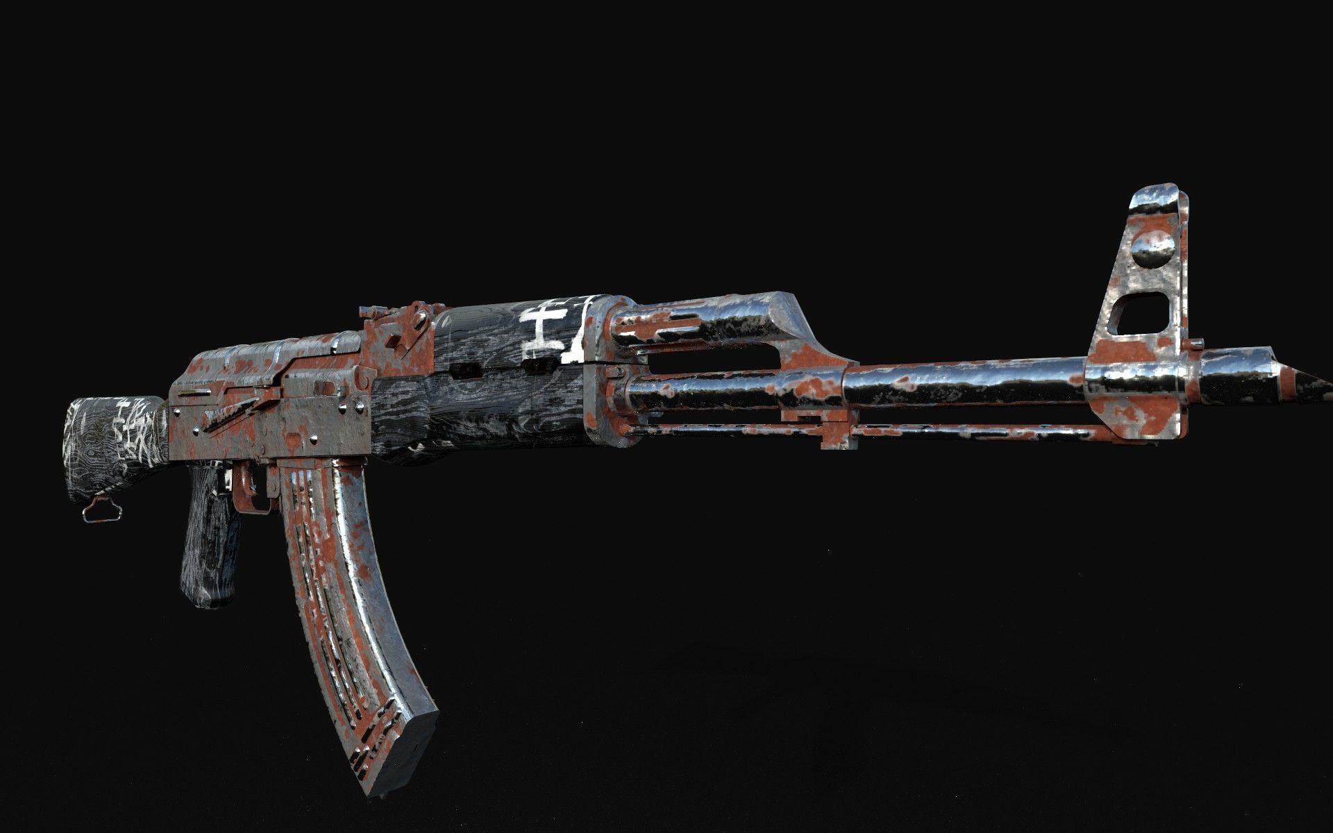 aka-47  four-types Low-poly 3D model_18