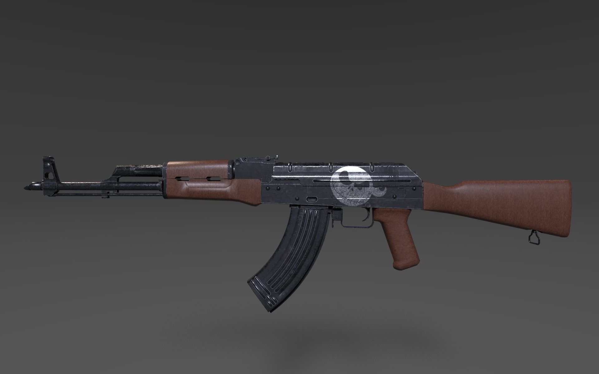 aka-47  four-types Low-poly 3D model_4