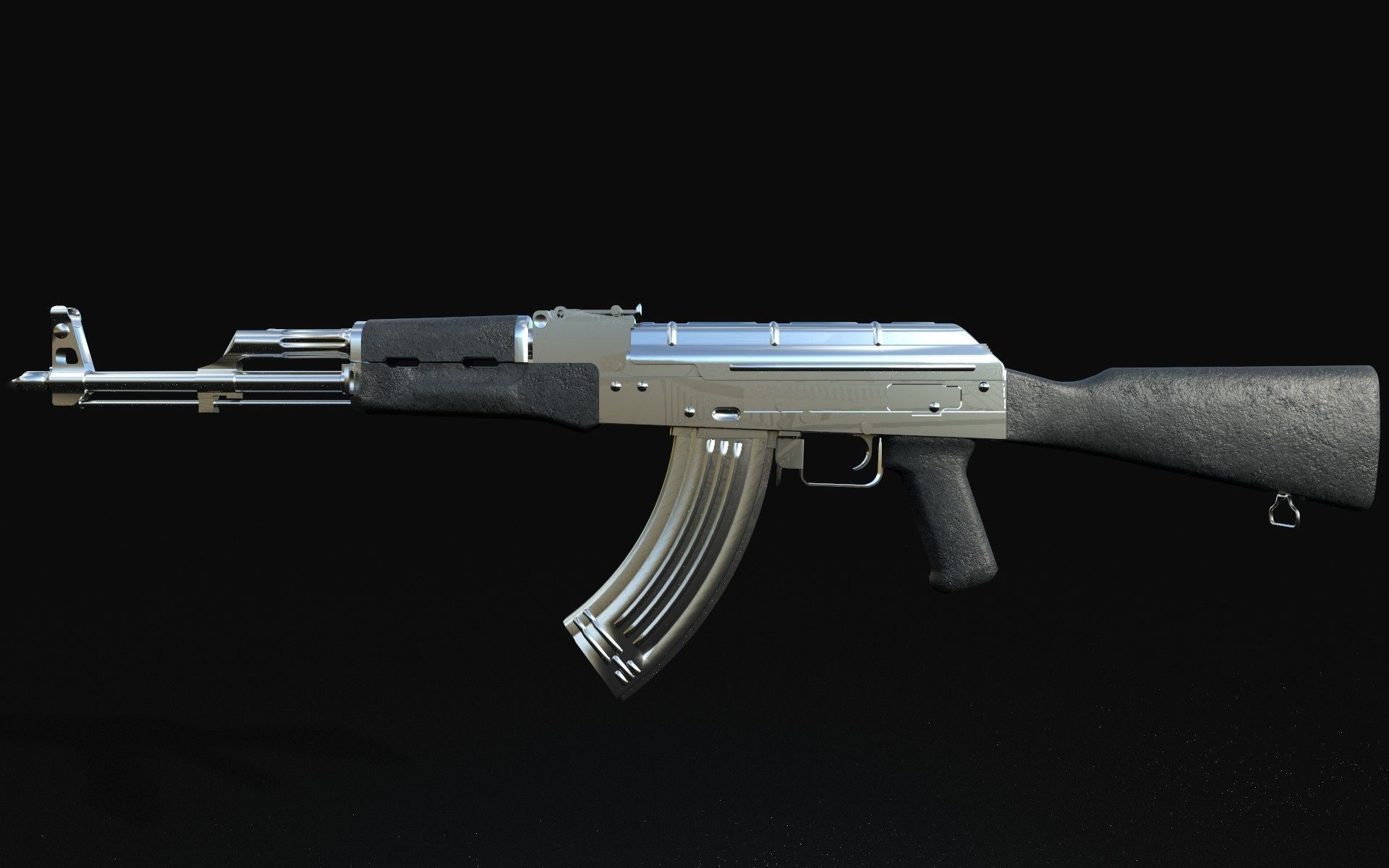 aka-47  four-types Low-poly 3D model_12