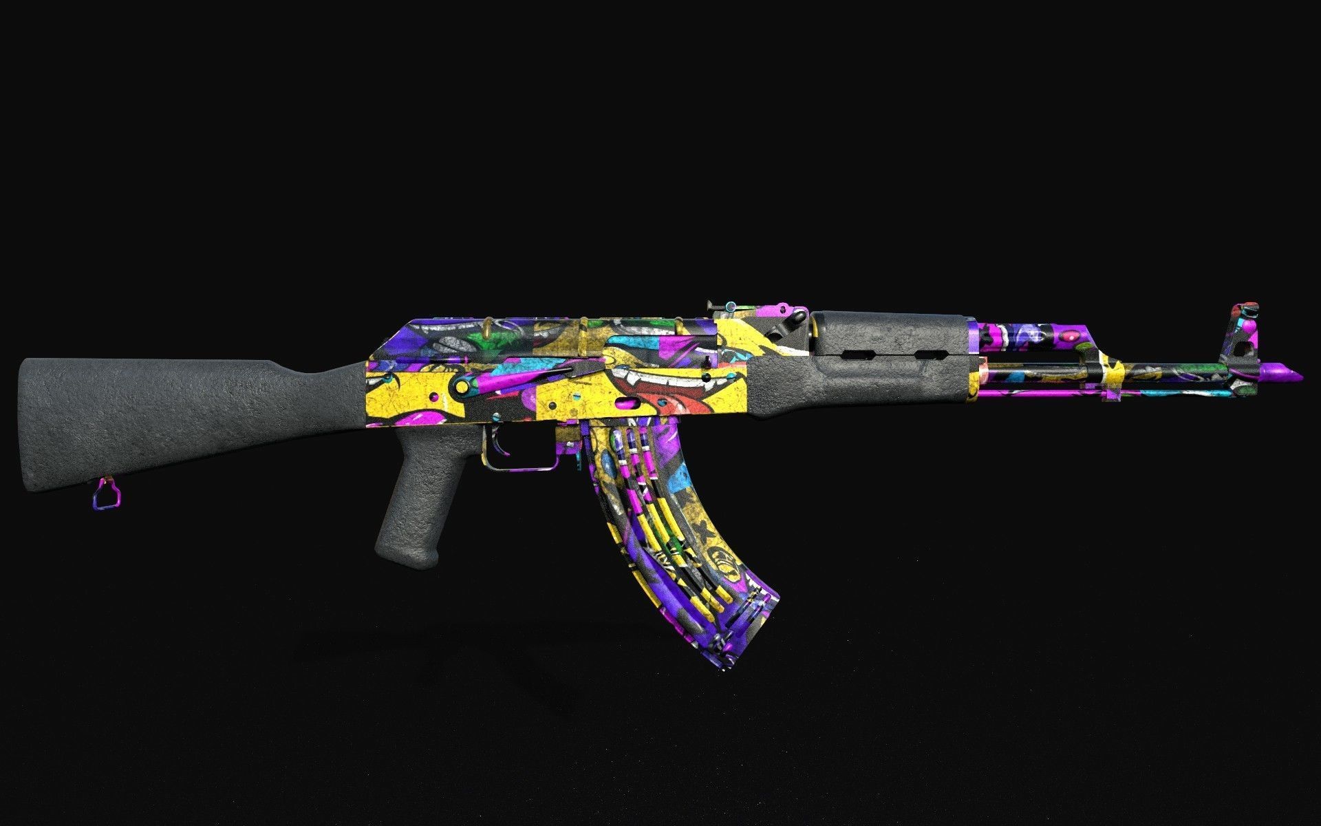 aka-47  four-types Low-poly 3D model_2