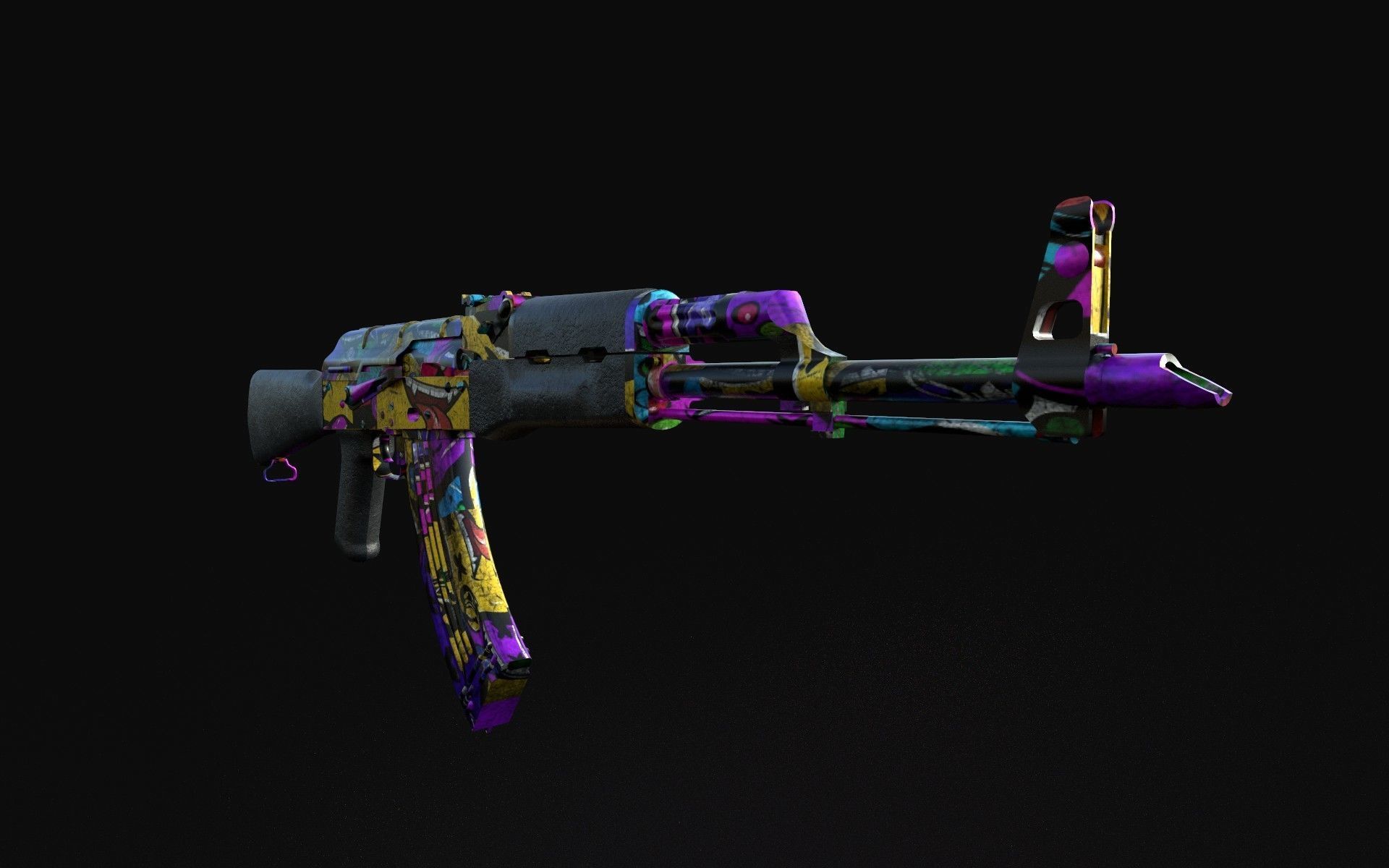 aka-47  four-types Low-poly 3D model_3