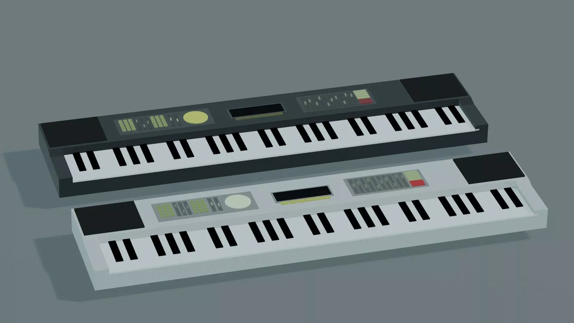 synthesizer musical keyboard 3D model