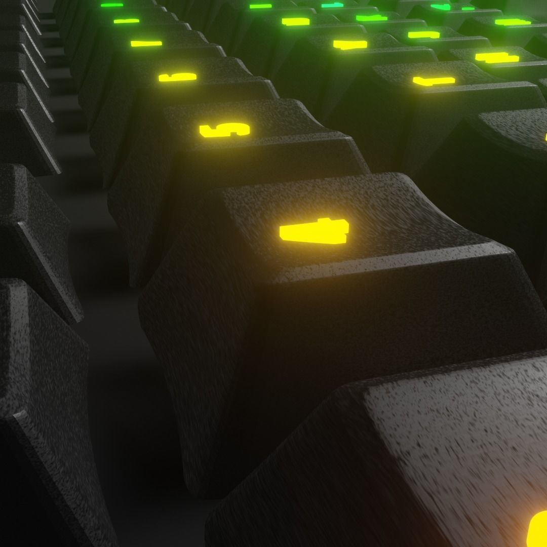 Gaming Keyboard 3D model_3
